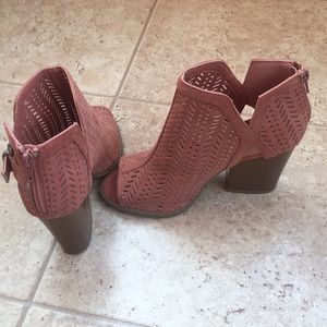 Pink ankle boots